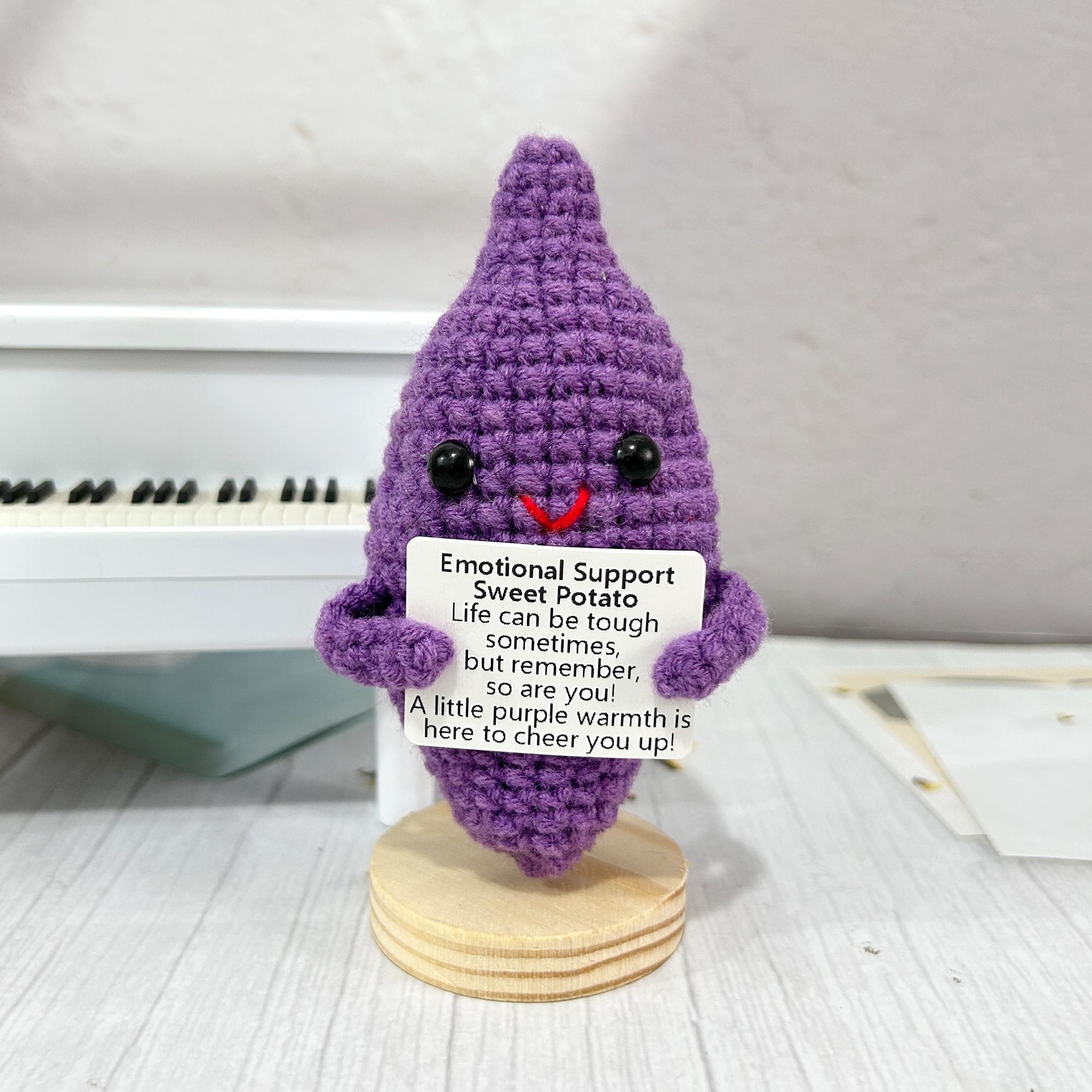 32 Potato Crochet Patterns: Spud Amigurumi, Desk Buddies, Play Food, and Clever Gag Gifts 31 Handmade Crochet Emotional Support Purple Sweet Potato