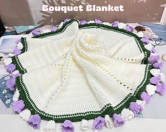 特定の方専用です。花束ブランケット　すずらん スズランのブーケブランケットの編み方 | TikTok