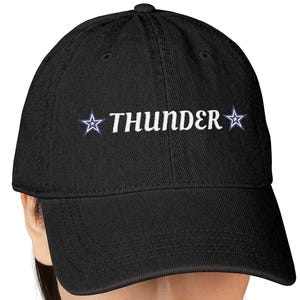 Cowboys Cheerleader Denim Hat, Thunder Cheerleaders Hat, DCC Embroidered Cap, Dallas Cheerleader Gift, Cowboys Game Day Hat, Cheerleader Hat