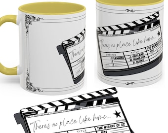 Taza de café "No hay lugar como el hogar" de El Mago de Oz (11 oz, 15 oz), Taza de la película musical "Wild Musical For Good", Camino de baldosas amarillas, En algún lugar sobre el arcoíris