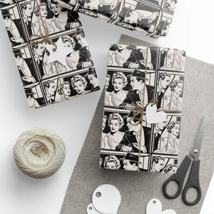 Classic Hollywood Movie Stars - Christmas / Holiday Wrapping Papers; Brando, Bogart, Dietrich and Davis
