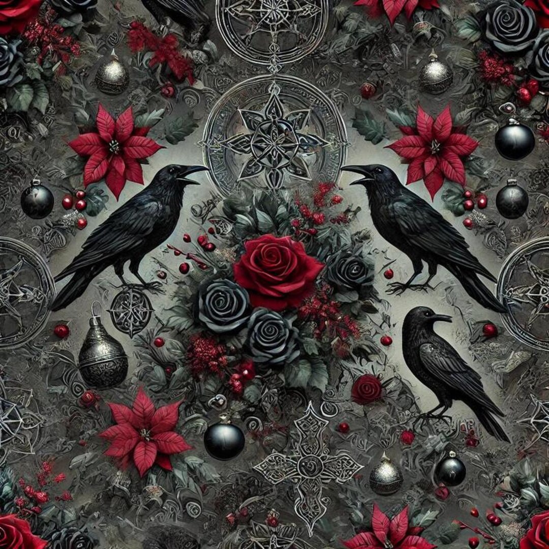 Goth Raven Rose | Digital Art Print | Wall Art | AI Generated | AI Art ...