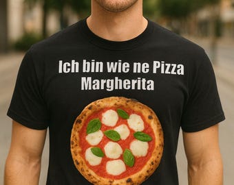 Pizza Meme Shirt "Nix drauf wie Margherita" T Shirt Geschenkidee Internet Lustiger Spruch deutsche memes