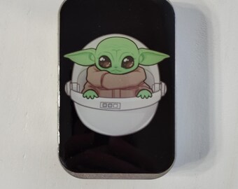 Lata de Grogu Notions: Star Wars Mandalorian, recubierta de resina