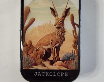 Jackolope Notions Tin, Flip Top, Cryptid, Sewing, Knitting, Pill Box, Gift Card Tin, Mint Tin, Resin