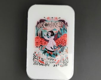 Coraline Notions Tin: Resin-Coated Sewing Knitting Pill Box