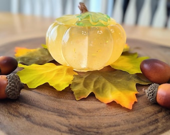 Glow in the Dark Pumpkin Jar: Hand Poured Epoxy Resin Trinket