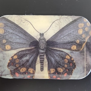 Butterfly Notions Tin, Butterfly, Sewing, Knitting, Pill Box, Gothic, Gift Card Tin, Mint Tin