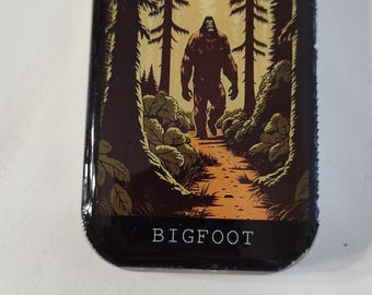 Bigfoot Notions Tin, Flip Top, Cryptid, Sewing, Knitting, Pill Box, Gift Card Tin, Mint Tin, Resin