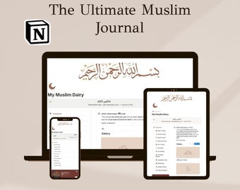 Islamic Notion Template, Muslim Planner, Deen & Dunya Productivity System, Digital Planner for Muslim Women, Aesthetic Organizer
