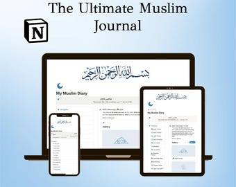 Islamischer Kalender und Quran Tracker | Digitales Muslim Journal & Ramadan Vorlage