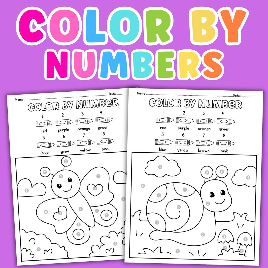 Color by Code Number 1–10: Spring & Vehicles Coloring Pages ...