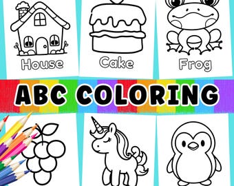 Dibujos para colorear del abecedario: Hojas de trabajo imprimibles (PDF)