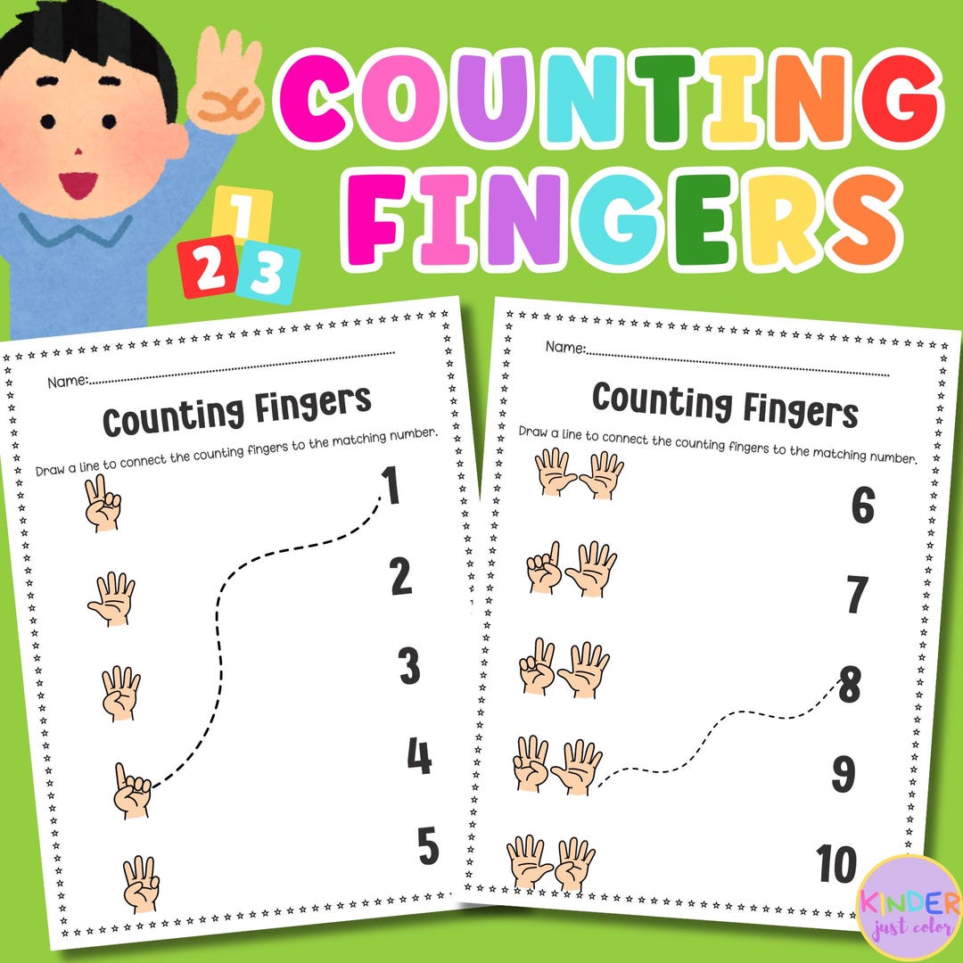 Finger Maths Exercise .pdf Counting Fingers Math Worksheets: Number Sense Activities (PDF Download ...