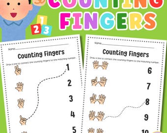 Counting Fingers Math Worksheets: Number Sense Activities (PDF Download)