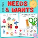 Needs Vs Wants Sort Worksheet, Cut and Paste Activities, Need & Want ...