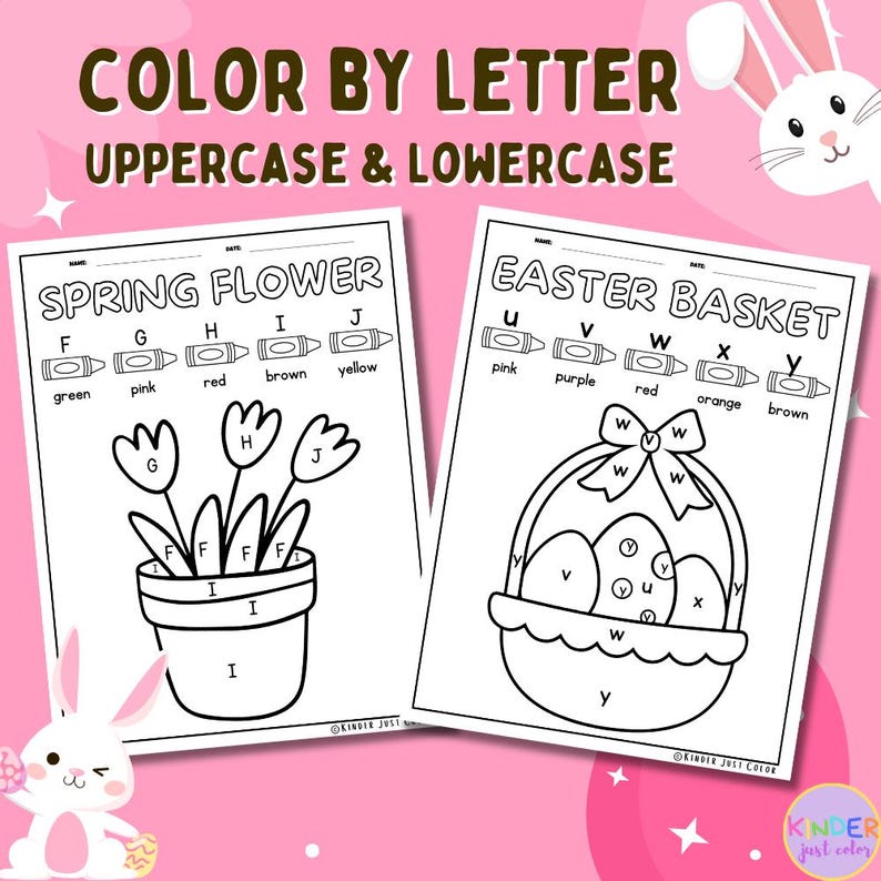 Easter Coloring Pages Easter Color by Code Easter Color by Letter ...