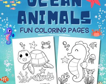 Ocean Animal Coloring Pages: Sea Life, Marine (PDF)