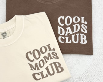 Embroidered Cool Moms/Dads Club T-Shirt | Comfort Colors Parent Tee
