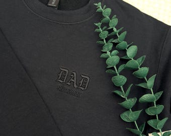 Custom Embroidered Dad Sweatshirt | New Dad, Husband Gift (Est. Date)
