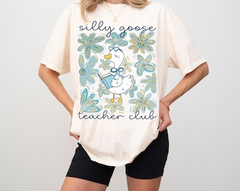 Funny Silly Goose Teacher Club Comfort Colors T-Shirt