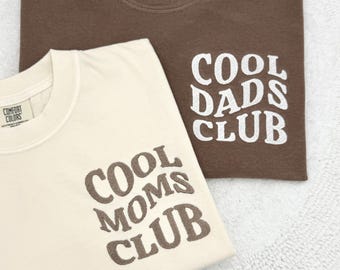 Embroidered Cool Moms/Dads Club T-Shirt | Comfort Colors Parent Tee