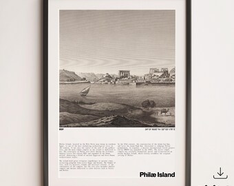 Antique Philae Island Print: Historic Egypt Engraving (Digital Download)
