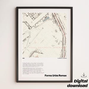 Ancient City of Rome Map – Digital Print – Roman Empire History – Educational map