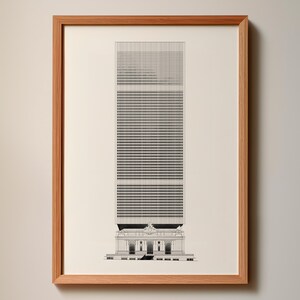 Marcel Breuer's Grand Central Tower Art Print: Modern Architecture Poster for NYC Enthusiasts