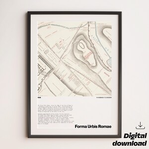 Ancient City of Rome Map – Digital Print – Roman Empire History – Educational map