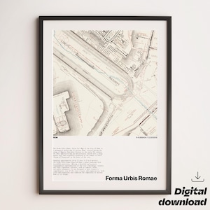 Antike Stadt Rom Landkarte – Digitaldruck – Römische Reichsgeschichte – Lehrkarte Circus Maximus – Römisches Monument
