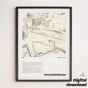 Ancient City of Rome Map – Digital Print – Roman Empire History – Educational map