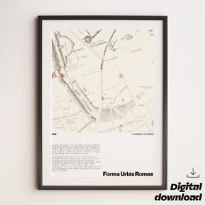 Ancient City of Rome Map – Digital Print – Roman Empire History – Educational map