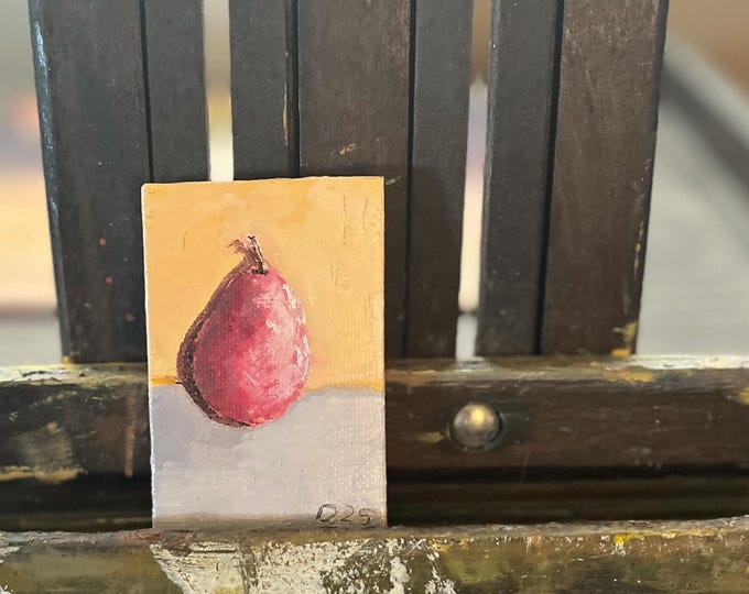 Mini Oil Painting Still Life Original Artwork 2x3”