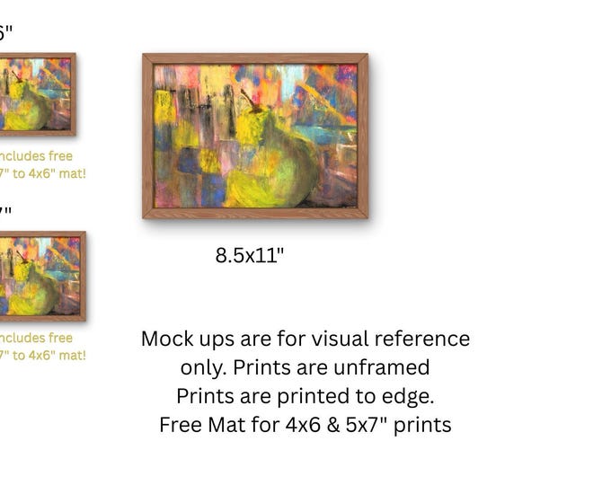 Art Print Colorful Pear Abstract gifts for Art Lovers