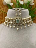 Kundan Choker Necklace Set: Indian Wedding Jewelry, Gold Plated product logo