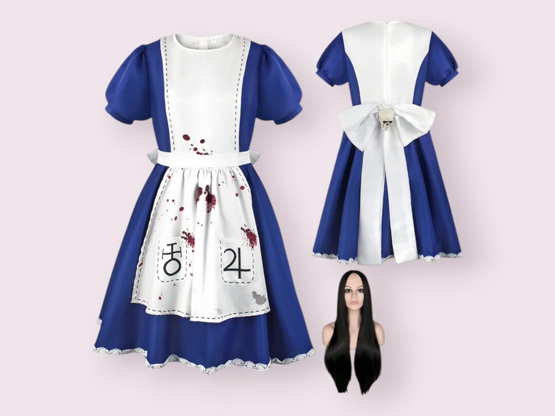 Anime Alice Princess Dress Maid Apron Cosplay Costume for Women & Girls ...