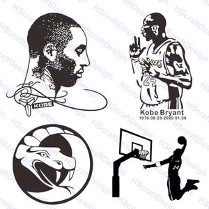 Kobe Bryant Vector File Black Mamba SVG Instant Download cricut PNG Template iron on heat press