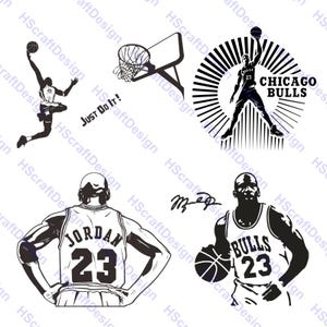Michael Jordan Vector File Jordan SVG Instant Download cricut PNG Template iron on heat press