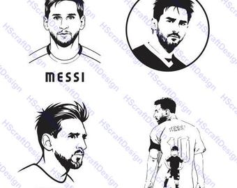 Messi Vector File Lionel Messi SVG Instant Download cricut PNG Template iron on heat press