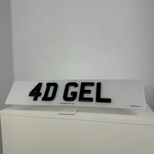 Targhetta Cin Targhetta Targa Auto UK Premium In Acrilico 3D Gel Personalizzabile Legale Per Strada Adesiva O 551997 - Foto 8