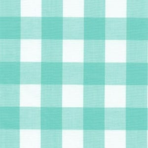 Under Sink Curtain Skirt, Lightweight Gingham Check in 10 Colors, Unlined, Custom Made, Under Counter, Cabinet Curtain, Cafe Length Curtain Mint Green Gingham