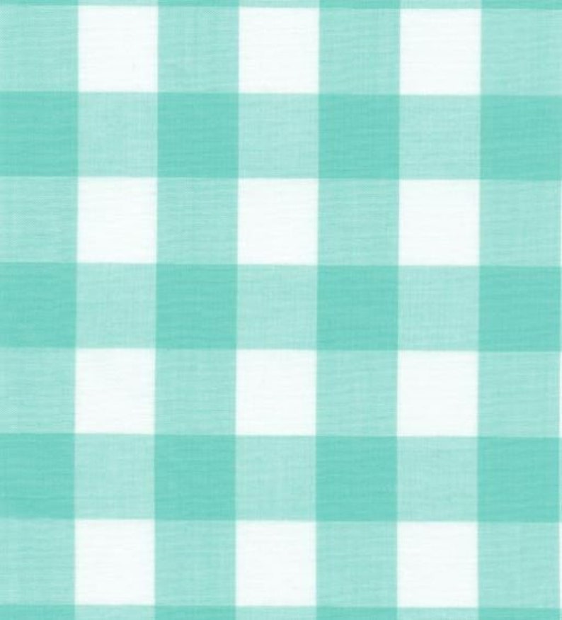 Under Sink Curtain Skirt, Lightweight Gingham Check in 10 Colors, Unlined, Custom Made, Under Counter, Cabinet Curtain, Cafe Length Curtain Mint Green Gingham