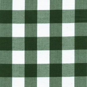Under Sink Curtain Skirt, Lightweight Gingham Check in 10 Colors, Unlined, Custom Made, Under Counter, Cabinet Curtain, Cafe Length Curtain Forest Green Gingham