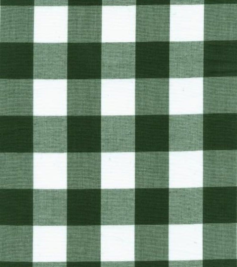 Under Sink Curtain Skirt, Lightweight Gingham Check in 10 Colors, Unlined, Custom Made, Under Counter, Cabinet Curtain, Cafe Length Curtain Forest Green Gingham