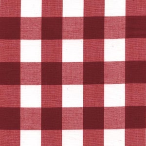 Under Sink Curtain Skirt, Lightweight Gingham Check in 10 Colors, Unlined, Custom Made, Under Counter, Cabinet Curtain, Cafe Length Curtain Berry Red Gingham