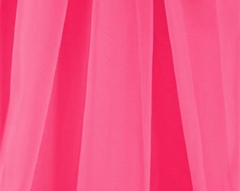 Voile Chiffon Fabric in Fuchsia Pink, By The Yard, Extra Wide 118 Inches, Sheer Light Weight, Wedding Material