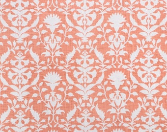 Short Curtain in Coral Print, Cafe Half Length for Kitchen Bath Bedroom Living Room, Small Window Drape, Rod Pocket Top,