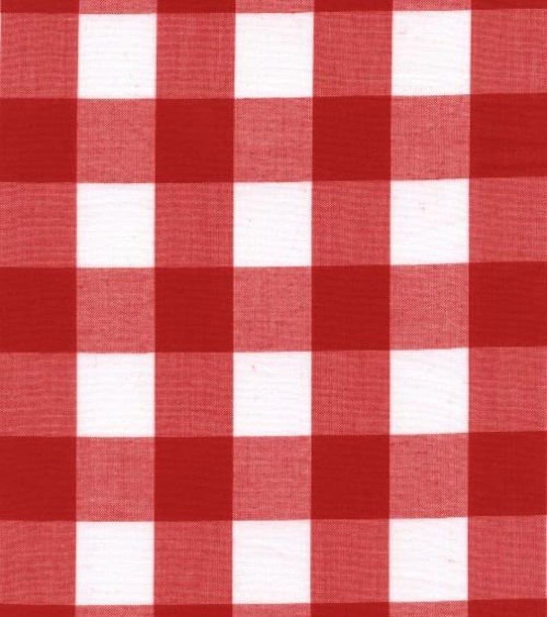 Under Sink Curtain Skirt, Lightweight Gingham Check in 10 Colors, Unlined, Custom Made, Under Counter, Cabinet Curtain, Cafe Length Curtain Red Gingham