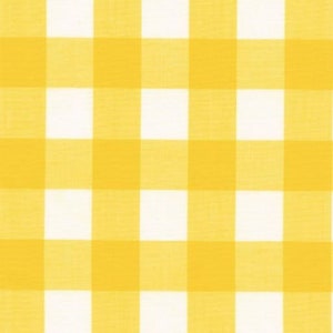 Under Sink Curtain Skirt, Lightweight Gingham Check in 10 Colors, Unlined, Custom Made, Under Counter, Cabinet Curtain, Cafe Length Curtain Yellow Gingham